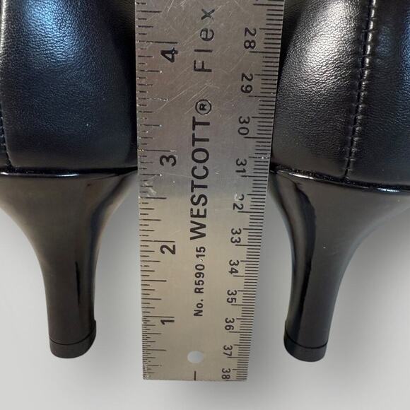 Marbella Faux Leather Patent Heel Pump Pointed Toe Slip On Shoes Size 9.5 Black - Picture 13 of 13